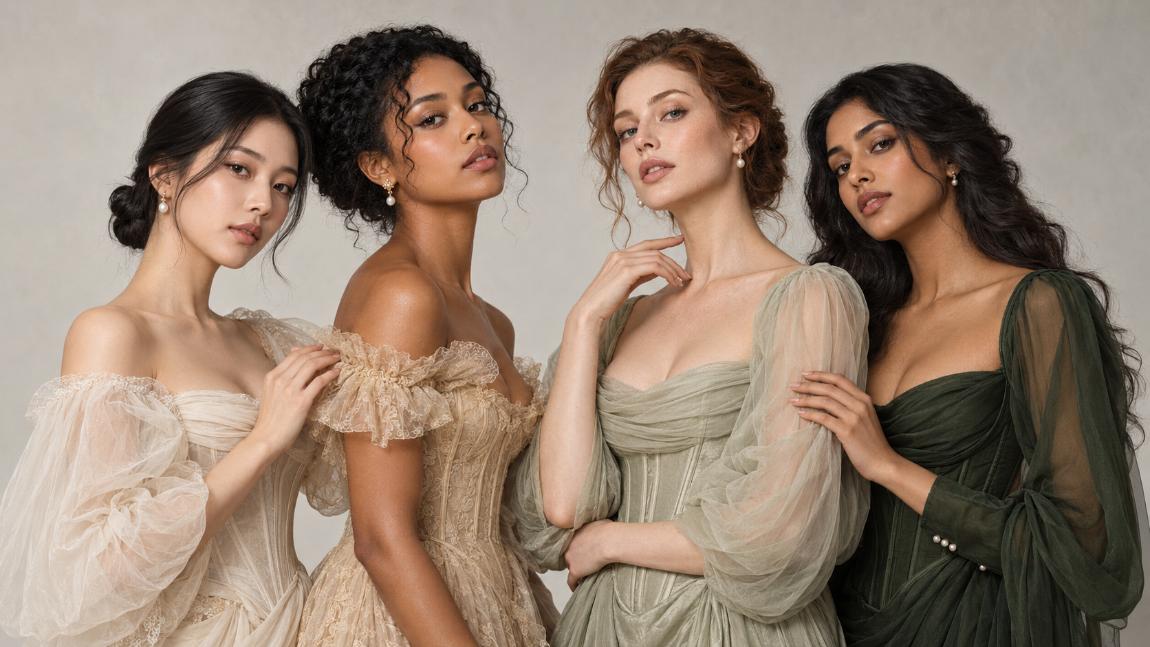 Only Mi — four women in an elegant portrait study